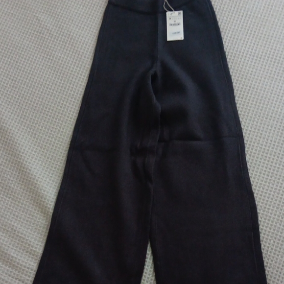 Zara Charcoal Wide Leg Pants NWT $60.00 - Picture 6 of 7
